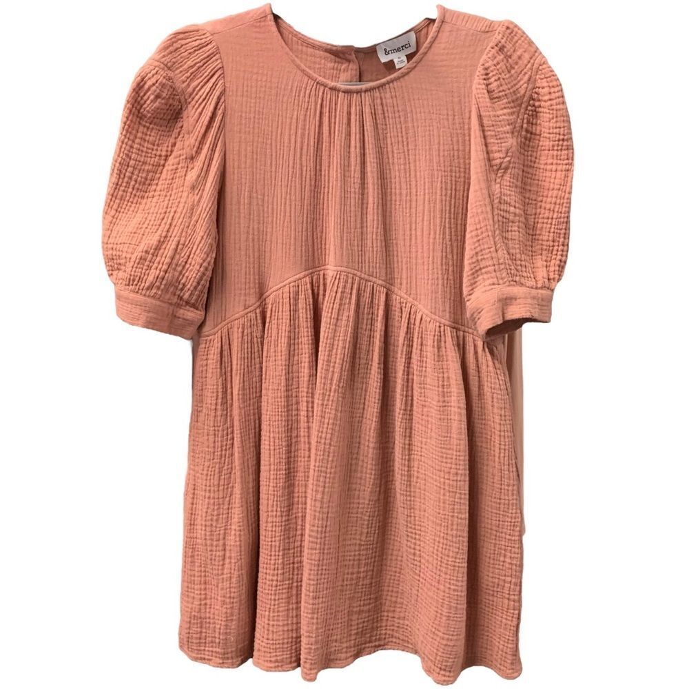 #69‎ &merci Babydoll Flare Mini Dress with Puff Sleeves